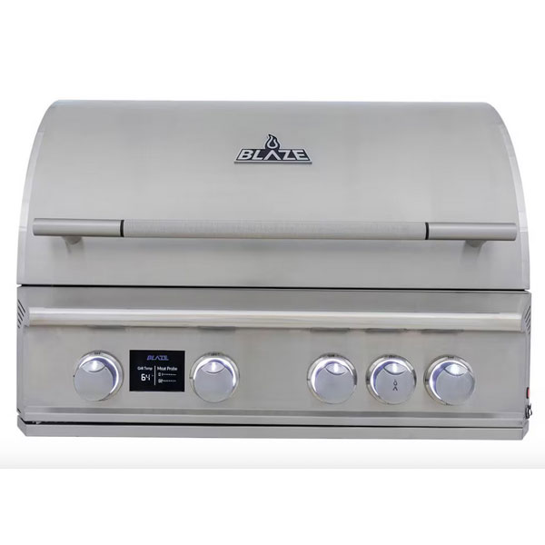 Blaze LTE PRO 32-Inch 4-Burner Built-in Gas Grill w/ Digital Temperature Screen & Rear Infrared Burner – BLZ-4LTEPRO