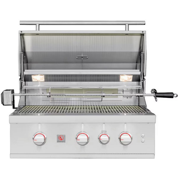 Summerset TRL Pro 32-in 3 Burner Built-In Liquid Propane Gas Grill w/Infrared Burner & Rotisserie Kit – TRLPRO32-LP